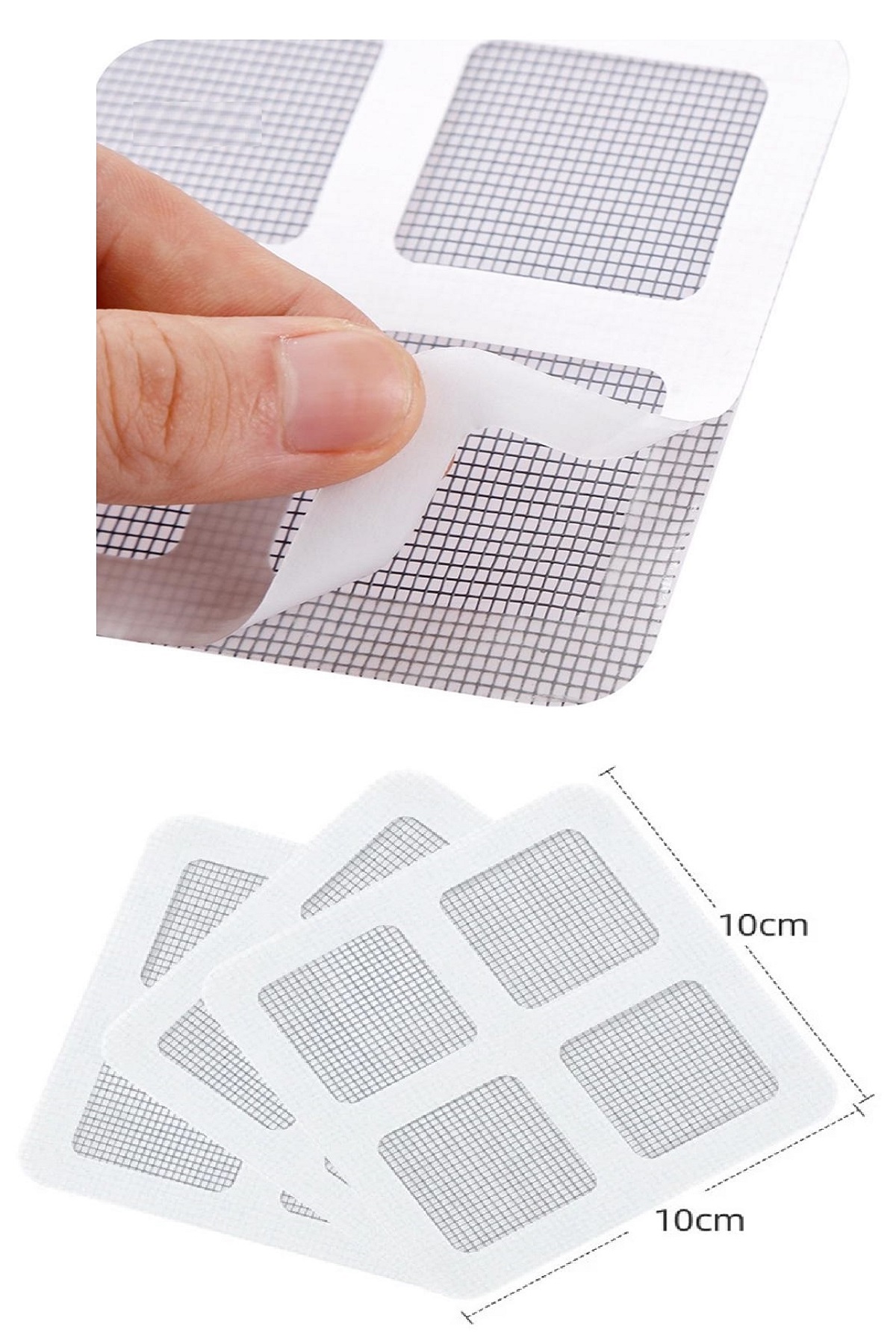 Banyo Gider Süzgeci 50 Adet Yapışkanlı Filtre, 10x10 cm