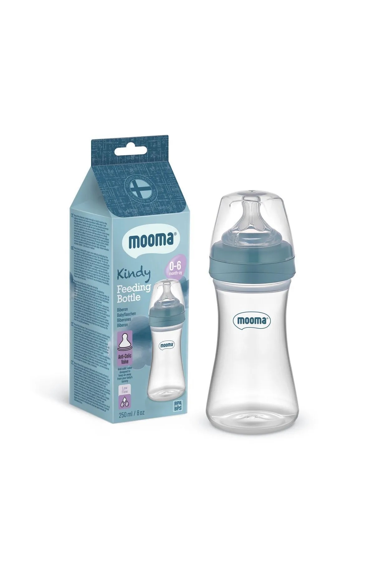 Biberon Anti Kolik Biberon 250 ml Kapaklı Biberon 0 - 6 Ay (Yavaş Akış)