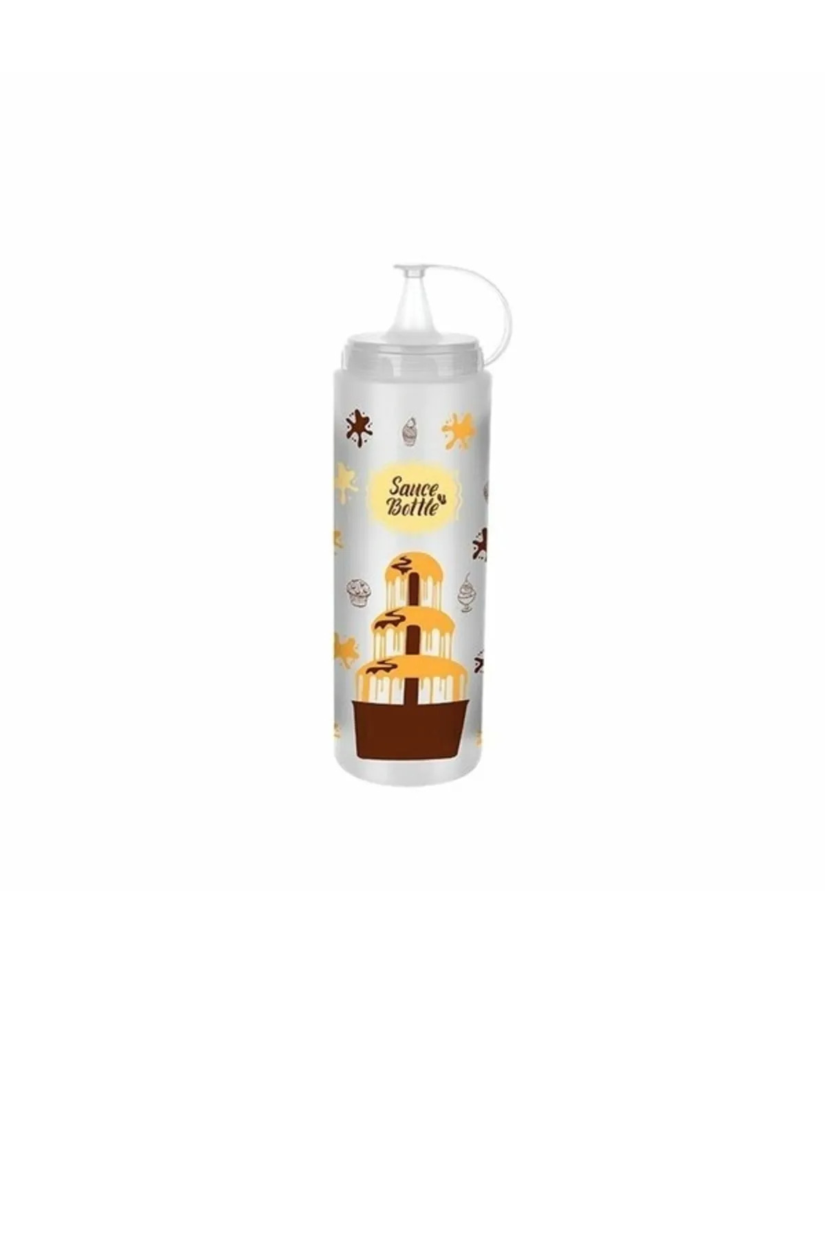 3 Adet Çikolata Sos Şişesi - Şeffaf - 700 ML