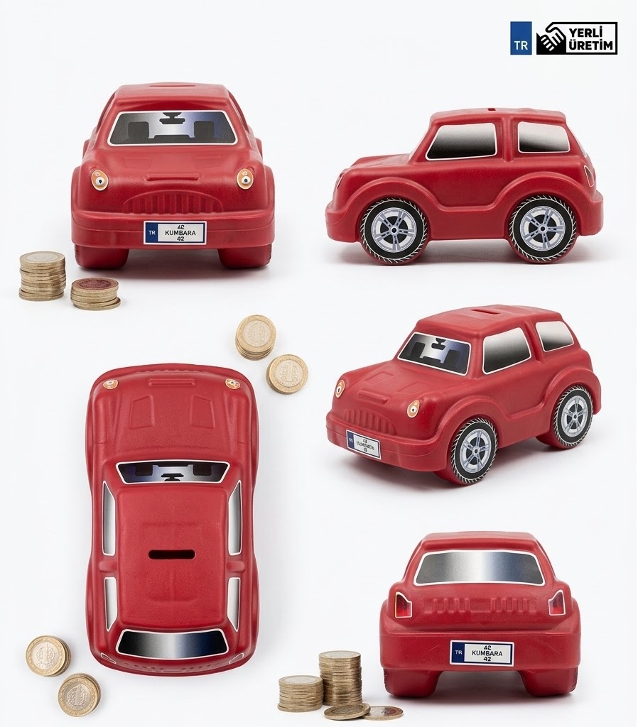 Kırmızı Araba Kumbara Model 1
