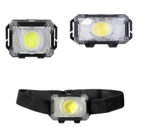 12 Ledli Pilli Kafa Lambası - 150 Lümen Cob Led Kamp - Balıkçılık- Acil Durum Feneri