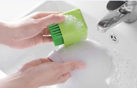 2 in 1 Silikonlu Ovma Fırçası - Ayakkabı Gömlek İç Çamaşırı Fırçası