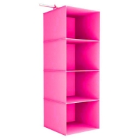 4 Gözlü Dolap Organizer - Pembe