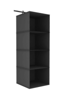 4 Gözlü Dolap Organizer - Siyah