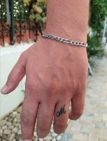 5 MM Unisex Zincir Bileklik Paslanmaz 316L Cerrahi Çelik Bileklik