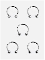 8 MM 5 li Set Septum Smiley Piercing (316 L Çeliktir)