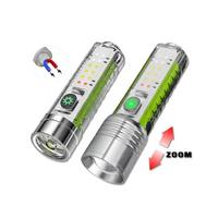 El Feneri 8 Mod Şarjlı Fosforlu Mıknatıslı Led El Feneri