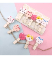 İpli Mandallı Kedili Fotoğraf Albümü Kedi Kafası Şekilli Mandal