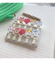 İpli Mandallı Kedili Fotoğraf Albümü Kedi Kafası Şekilli Mandal