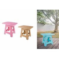 Katlanır Rattan Sehpa Dayanıklı Plastik Balkon Bahçe Kamp Sehpası