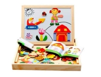 Mıknatıslı Çift Taraflı Ahşap Yazı Tahtası Seti