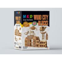 Wood City Blocks Ahşap Şehir Blokları (Kayın Ağacı)