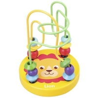 Ahşap Eğitici Koordinasyon Oyunu Mini Ahşap Helezon Yay Labirent Renkli Boncuklar Bebek Oyuncağı