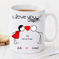 Aşk Seninle Güzel Kişiye Özel Kupa Pi172