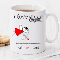 Aşkımla Yanıp Tutuş Kişiye Özel Kupa Pi169