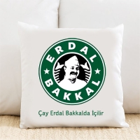 Çay Erdal Bakkalda İçilir Kişiye Özel Yastık Kılıfı Pi240