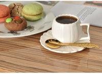 Çay Kaşığı - Yaprak Model Gold Renk