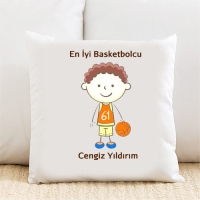 En İyi Basketbolcu Kişiye Özel Yastık Kılıfı Pi72