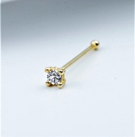 Gold Zirkon Taş 925 Ayar Gümüş Hızma