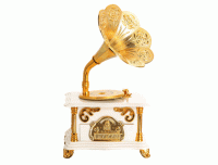 Gramofon Şeklinde Takı Çekmeceli Müzik Kutusu - 2