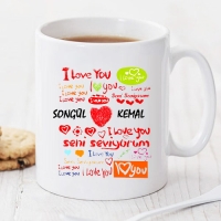 I Love You Kişiye Özel Kupa Pi53