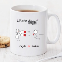 I Love You Kişiye Özel Kupa Pi153