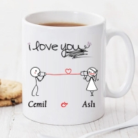 I Love You Kişiye Özel Kupa Pi158