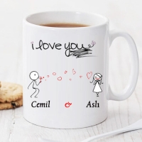 I Love You Kişiye Özel Kupa Pi160