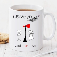 I Love You Kişiye Özel Kupa Pi164