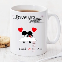 I Love You Kişiye Özel Kupa Pi165
