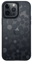 iPhone 16 Pro Max Çiçekli Kılıf Bağlama Aparatlı Siyah