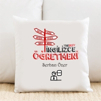 İngilizce Öğretmeni Kişiye Özel Yastık Kılıfı Pi46