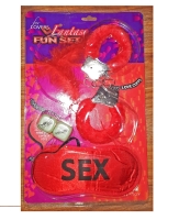 Kamasutra Aşk Seti - Kelepçe - Zar- Tüy- Göz Bandı