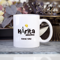 Kişiye Özel Harita Mühendisi Kupa Bardak