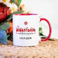 Kişiye Özel Elektronik Teknisyeni Kupa Bardak - Kırmızı