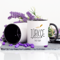 Kişiye Özel Lacivert Renkli Türkçe Öğretmeni Kupa Bardak