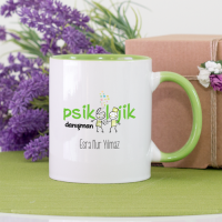 Kişiye Özel Yeşil Renkli Psikolojik Danışman Kupa Bardak