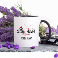 Kişiye Özel Sosyal Hizmet Uzmanı Kupa Bardak - Lacivert