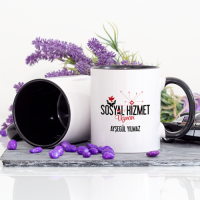 Kişiye Özel Sosyal Hizmet Uzmanı Kupa Bardak - Lacivert