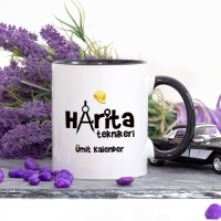 Kişiye Özel Harita Teknikeri Kupa Bardak - Lacivert