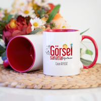 Kişiye Özel Görsel Sanatlar Öğretmeni Kupa Bardak - Kırmızı