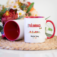 Kişiye Özel Kırmızı Renkli İtfaiyeci Kupa Bardak (Tulumbacı)