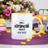 Kişiye Özel Arşiv ve Kütüphane Görevlisi Kupa Bardak - Sarı