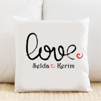 Love Kişiye Özel Yastık Kılıfı Pi54