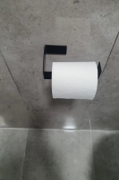 Mat Siyah Tuvalet Kağıdı Tutucu Askısı Wc Kağıtlık Standı  Tuvalet Kağıtlığı Yapışkanlı Vidalı