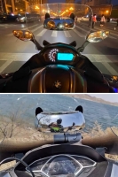Motosiklet İçin Islanmaya Dayanıklı Geniş Açı ve Kör Nokta Aynası Vizörü