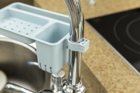 Musluğa Takılan Sünger Havlu Askısı Sabun Hazneli Mutfak Banyo Lavabo Düzenleyici Organizer