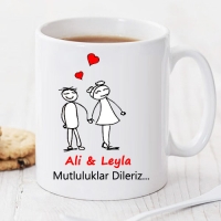 Mutluluklar Dileriz Kişiye Özel Kupa Pi78