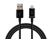 Renkli iPhone 5 5S 6 6S USB Data Kablosu - Siyah