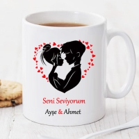 Seni Seviyorum AŞK Kişiye Özel Kupa Pi95